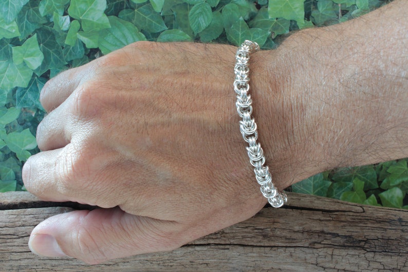 Hallmarked 1oz Silver Byzantine Wheat Bracelet Hand Crafted in solid 925 Sterling Silver FULLY WELDED