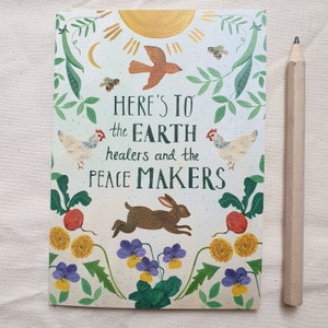 Carte de voeux vierge Earth Healer par Rachel Grant