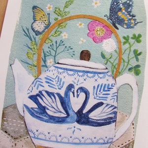 Swan Teapot Print image 3