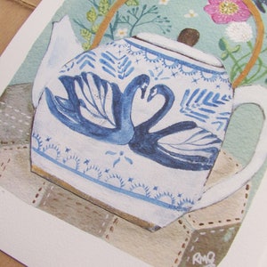 Swan Teapot Print image 2