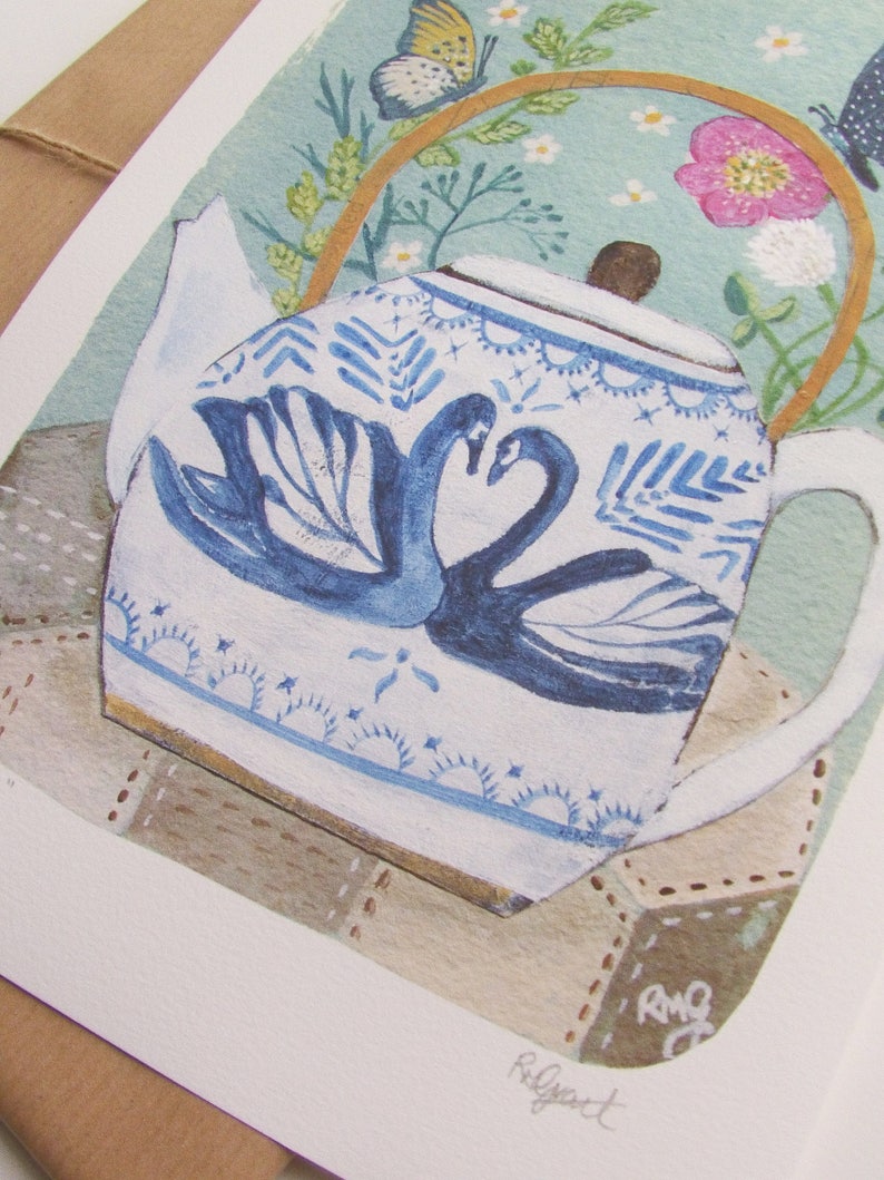 Swan Teapot Print image 2