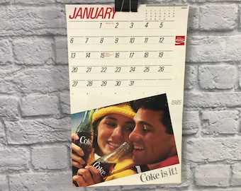 Vintage 1985 Coca-Cola Wall Calendar