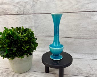 Vintage Miniature Turquoise Blue Skinny Bud Vase