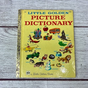 Vintage 1959 Picture Dictionary Golden Book