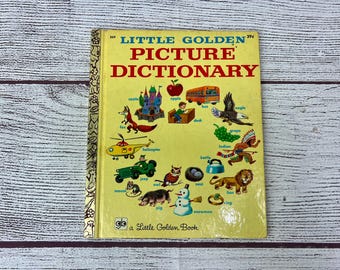 Vintage 1959 Picture Dictionary Golden Book - Etsy