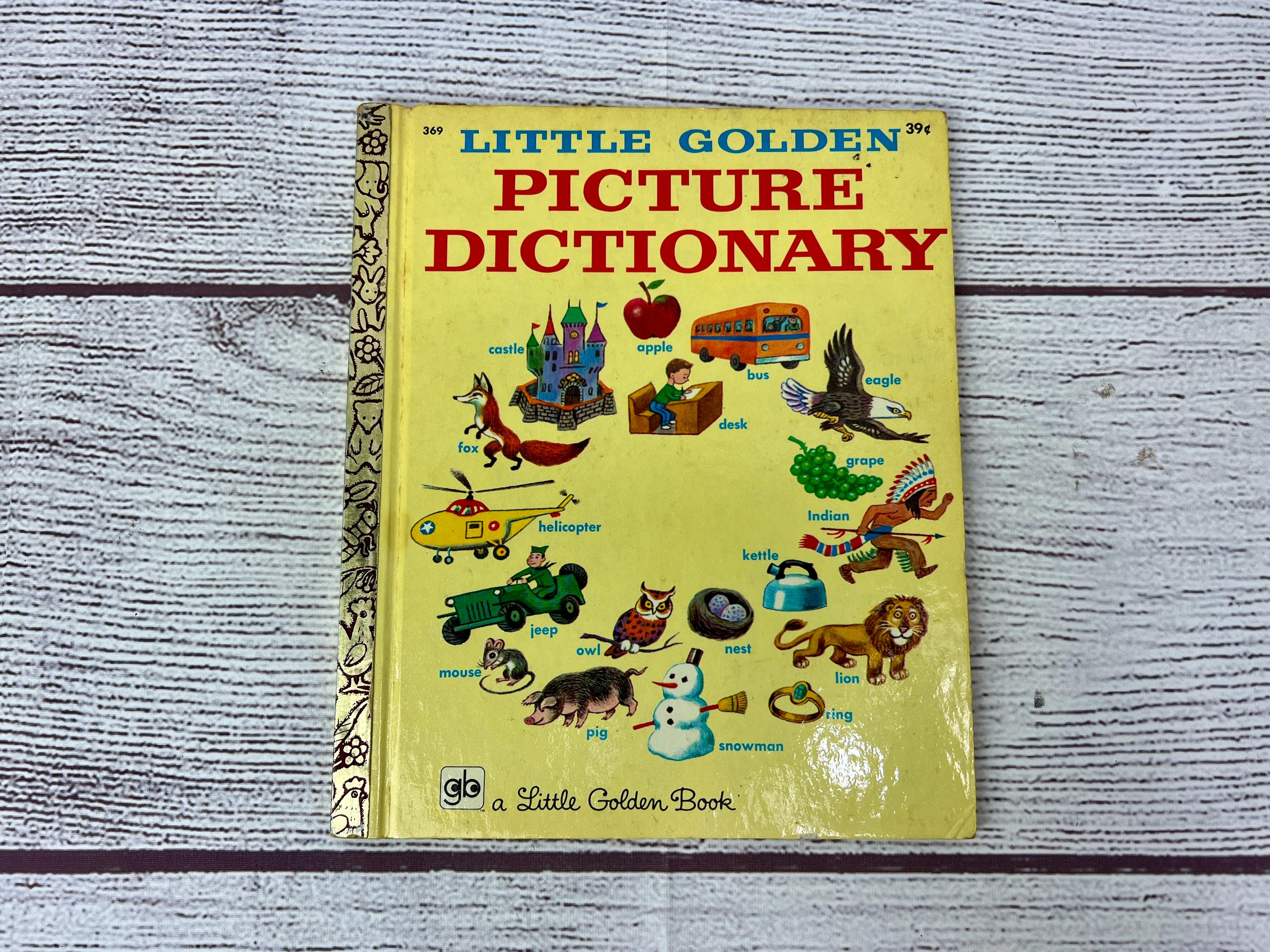 Vintage 1959 Picture Dictionary Golden Book - Etsy