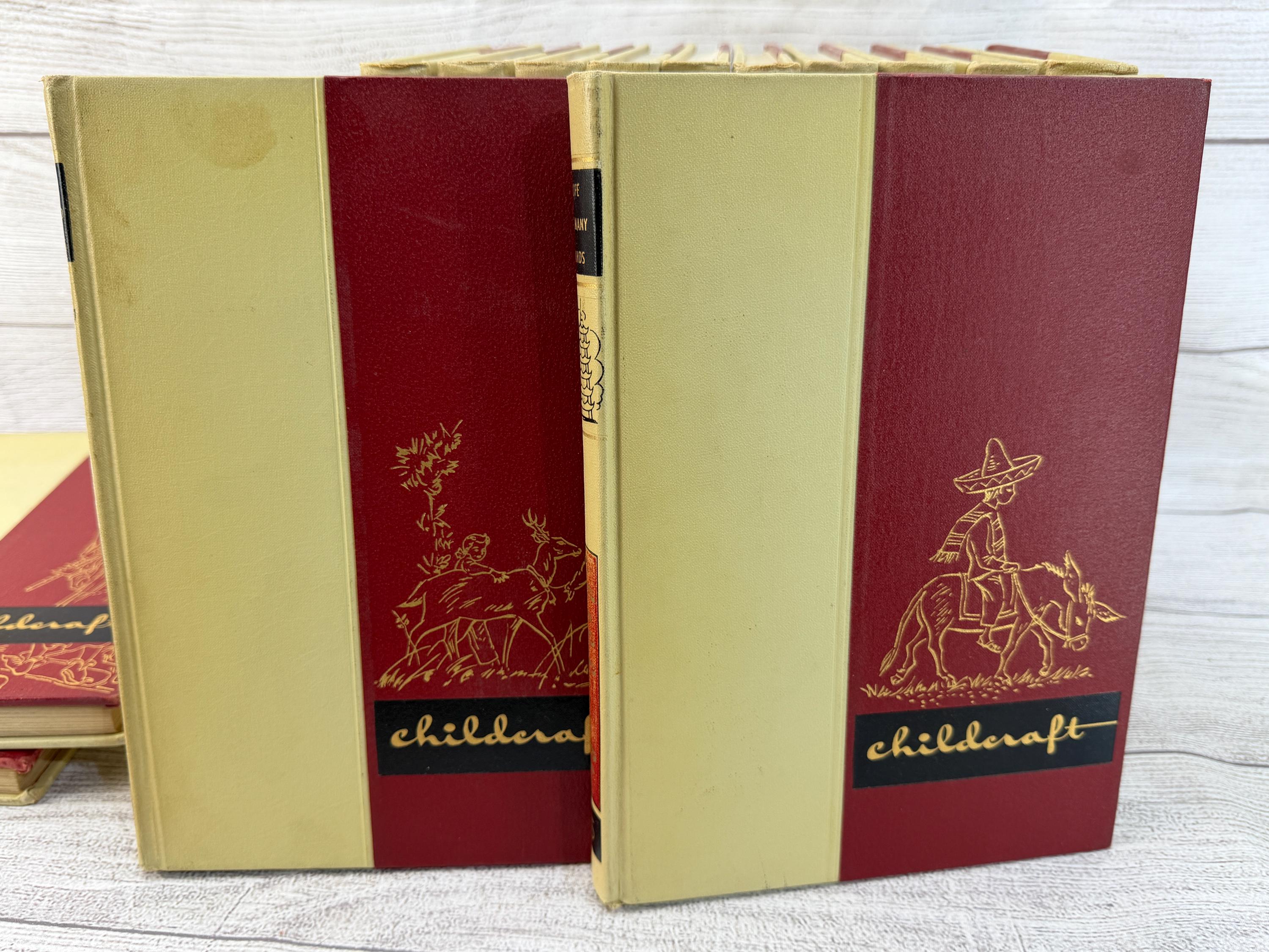 Vintage 1954 Childcraft Encyclopedia Volume 1-2, 4-14, Supplement