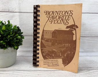 Boynton's Favorite Fixins Vintage 1986 Cookbook by the Boynton Women's Club in Boynton Beach Florida.