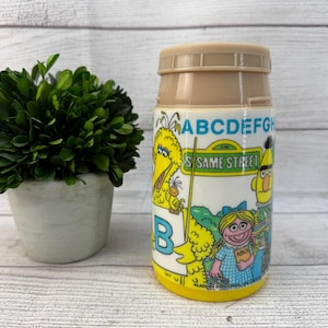 Vintage 1970s Sesame Street ABCs Aladdin Brand Thermos