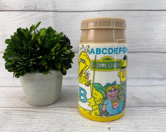 Vintage 1970s Sesame Street ABCs Aladdin Brand Thermos