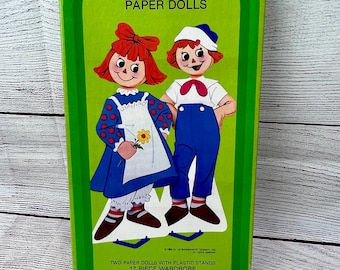 Vintage 1982 Raggedy Ann and Andy Paper Dolls With Original Box - Etsy
