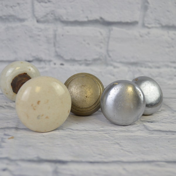 Lot of Five Vintage Doorknobs- One Price for all Five!