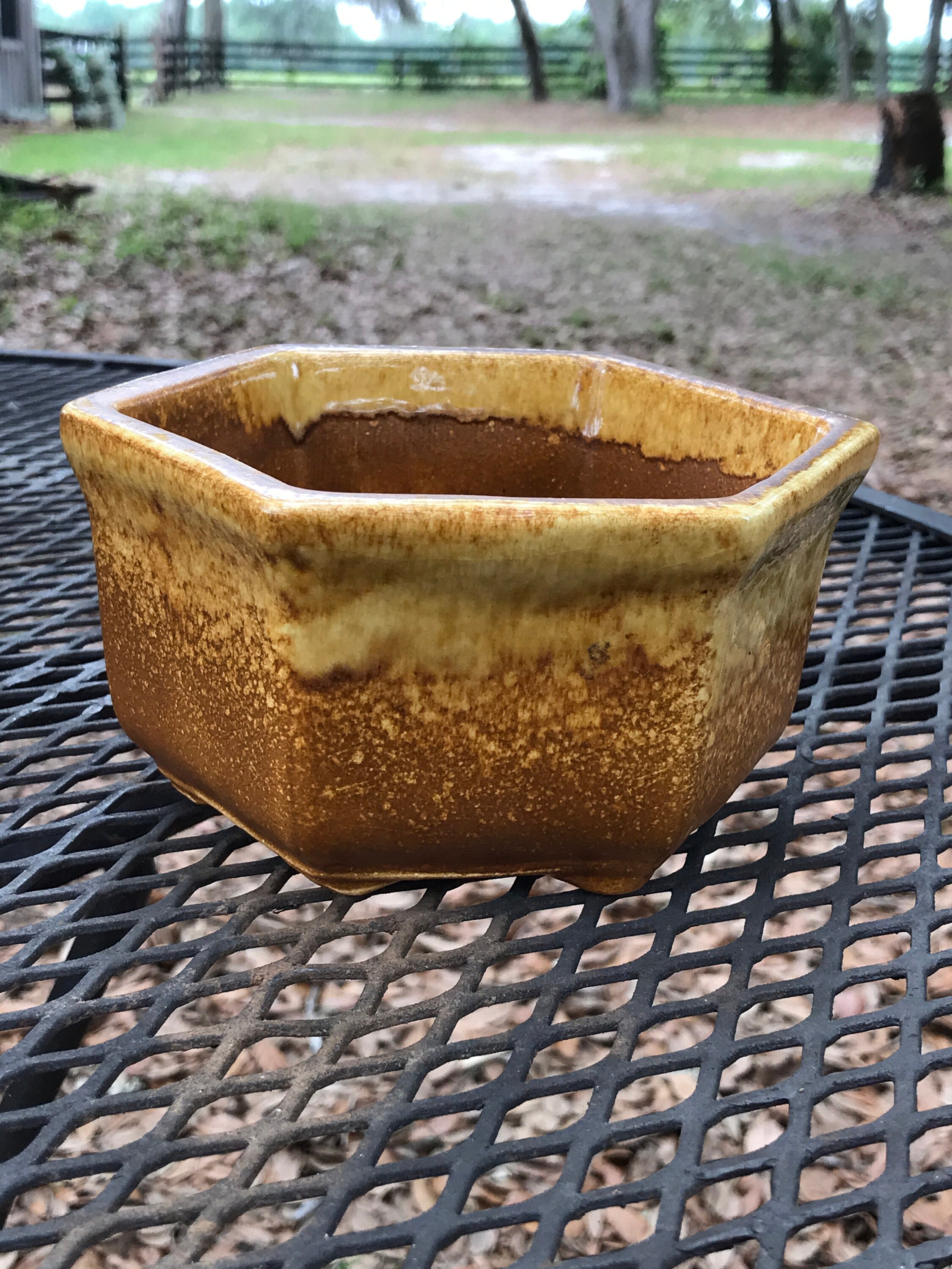Vintage Haeger Brown Hexagonal Planter #4002 - Etsy