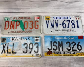 Vintage USA Auto License Plates - Choose One