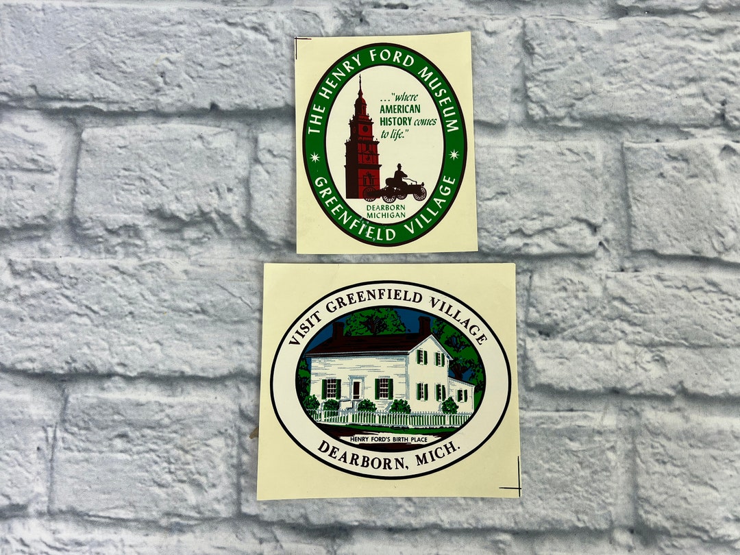 Vintage Greenfield Village Decals Set of 2 Etsy