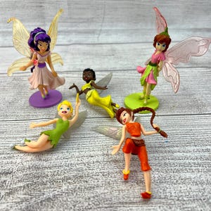 Vintage Disney Pixie Hollow Tinkerbell Toys - Set of 5