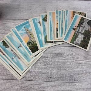 Vintage Washington D.C. Postcards Linen Style Unused with Folder - Set of 25