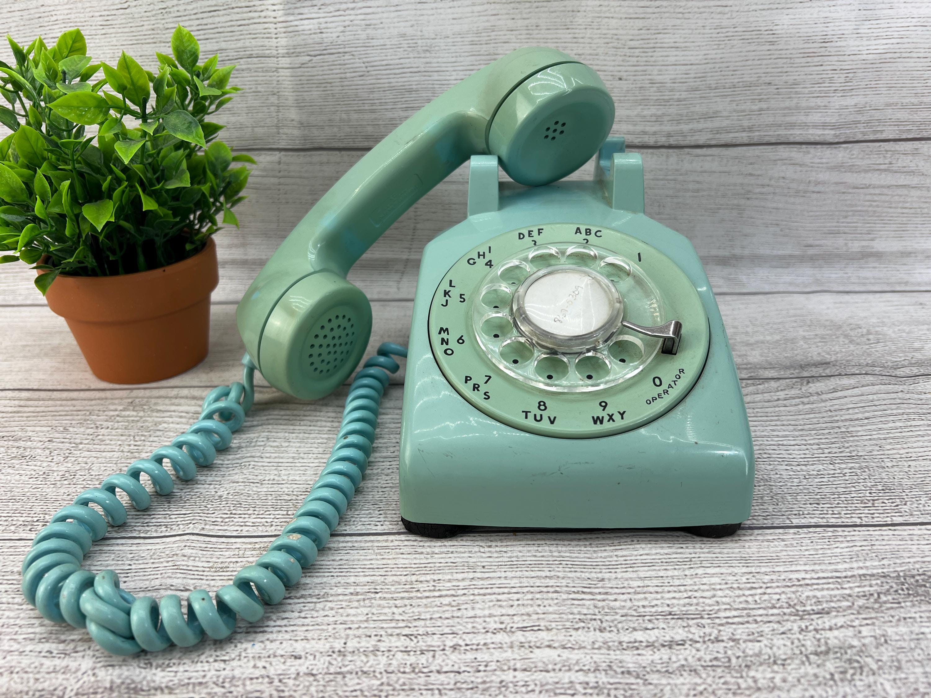 1960s Aqua Rotary Phone Western Electric Bell System - Etsy