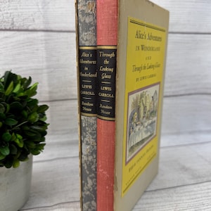 Vintage 1965 Two Volume Alice in Wonderland Set with Slip Case Centennial Edition