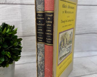 Vintage 1965 Two Volume Alice in Wonderland Set with Slip Case Centennial Edition
