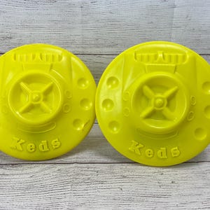 Vintage Pair of Keds Flying Saucers - Flying Disc Toys