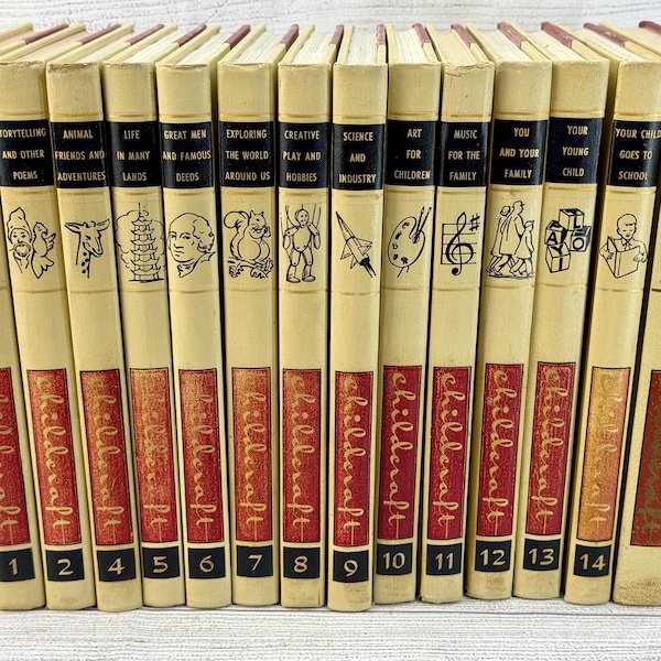 Vintage 1954 Childcraft Encyclopedia Volume 1-2, 4-14, Supplement Choose One or More Volumes