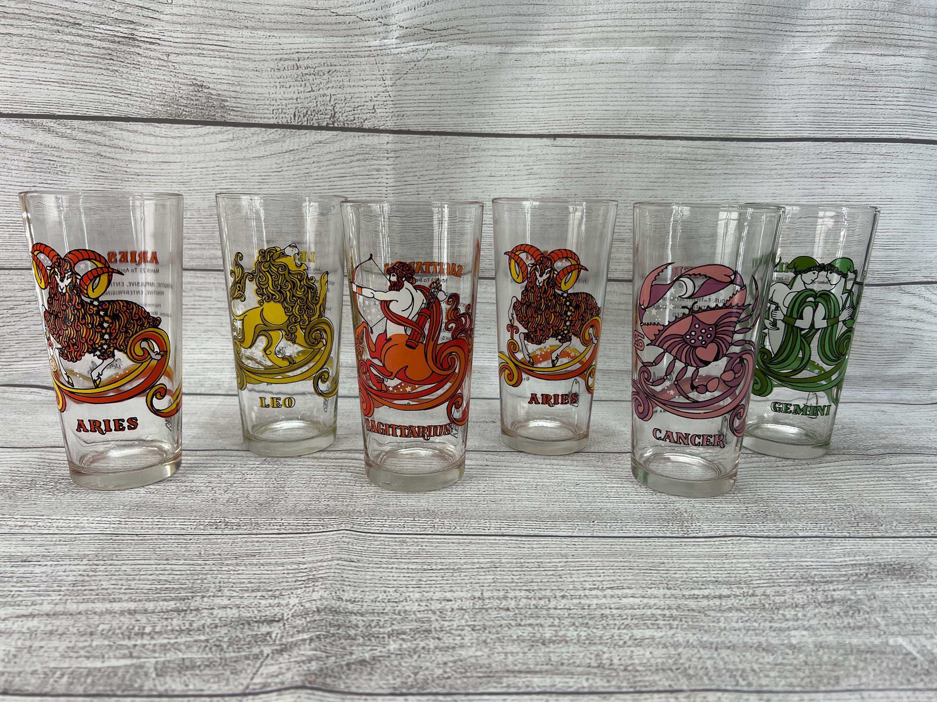 1976 Astrological Zodiac Sign Arby's Drinking Glasses - Gemini