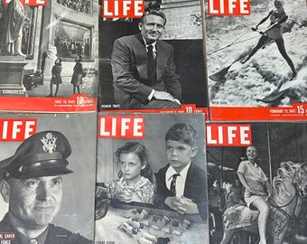 Vintage 1940s Life Magazines