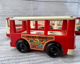 Vintage Fisher Price Mini Bus - Choose One