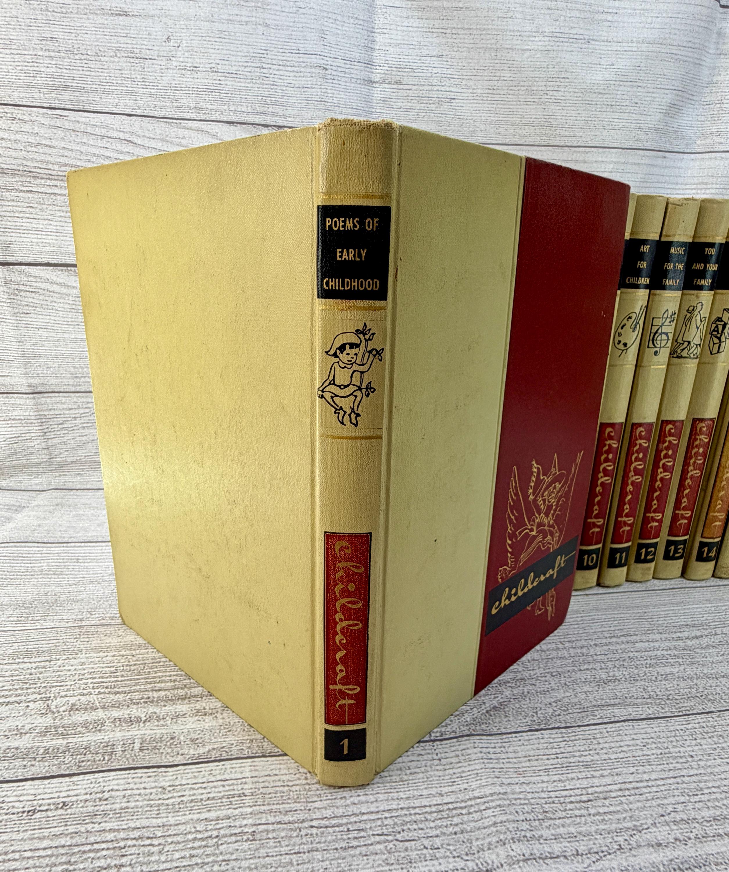 Vintage 1954 Childcraft Encyclopedia Volume 1-2, 4-14, Supplement