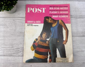 Saturday Evening Post April 23, 1966 Sonny and Cher Cover