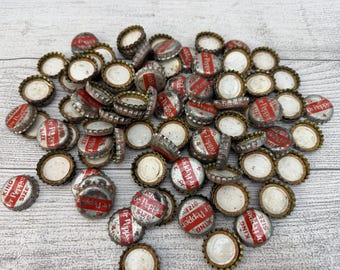 100 Vintage Used Metal Dr. Pepper Bottle Caps
