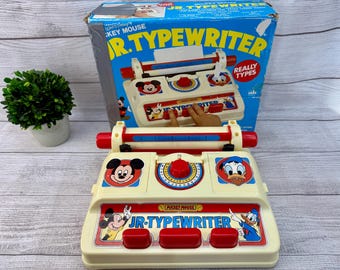 Vintage Mickey Mouse Jr. Typewriter with Original Box