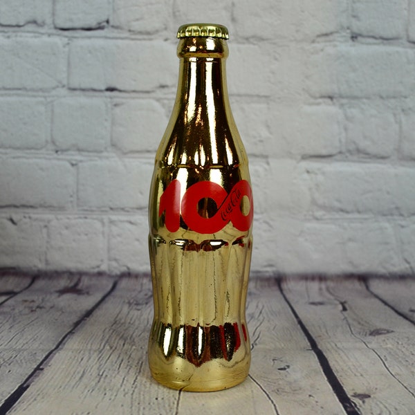 Coca Cola Centennial Celebration Gold Bottle - 1986