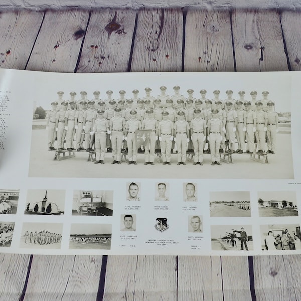 1964 Panoramic Photograph-Officer Training School Class Lackland Air Force Base TX