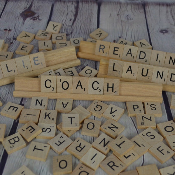 Custom Made - Scrabble Tile Letter Tray Desk Name Plate