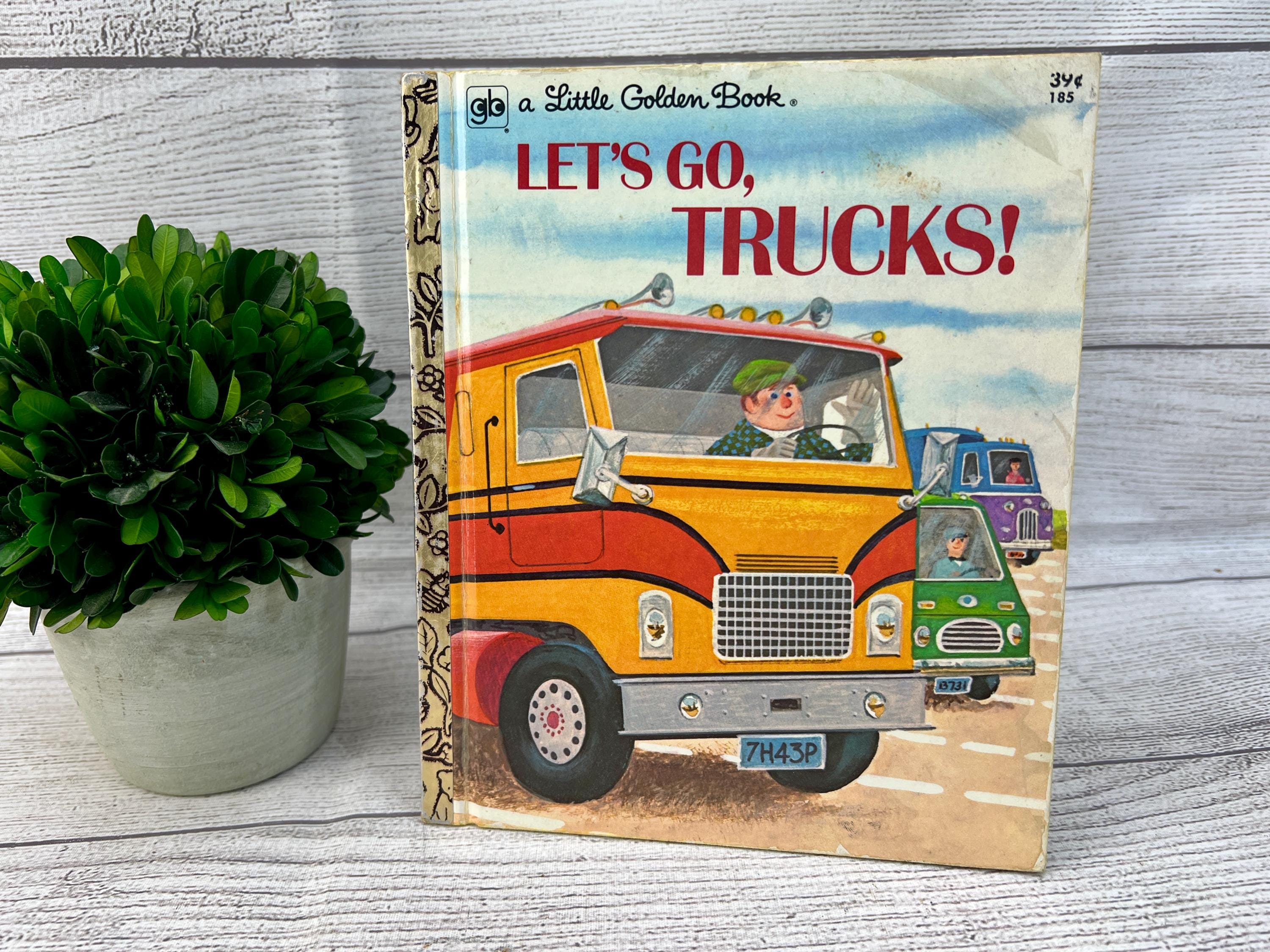 Vintage 1970s Let's Go Trucks Golden Book by David L. Harrison