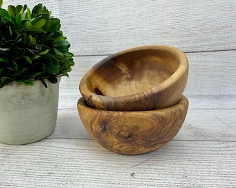 Pair of Olive Wood Bowls