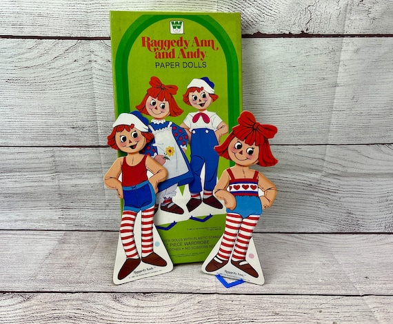 Vintage 1982 Raggedy Ann and Andy Paper Dolls With Original Box - Etsy