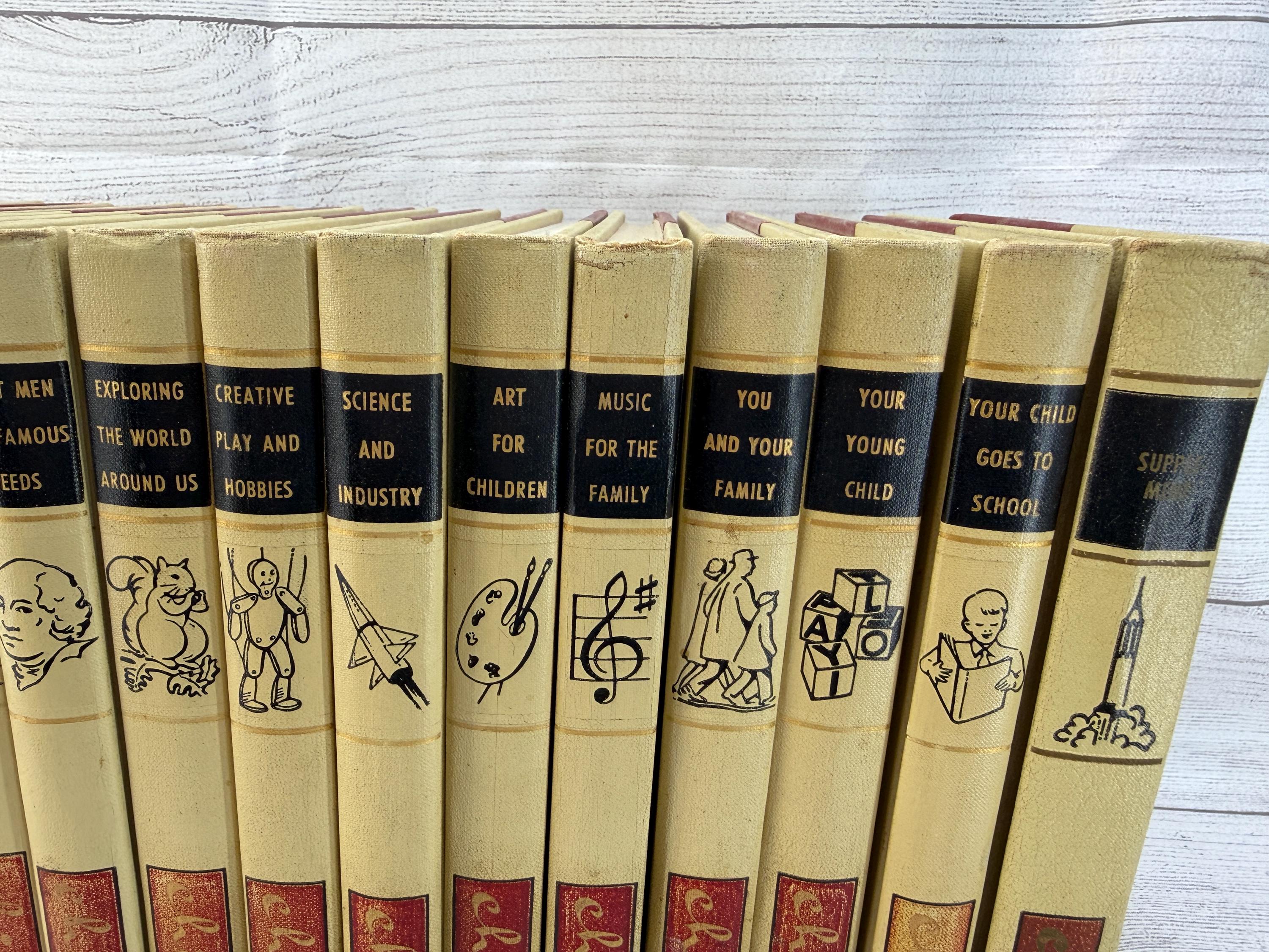 Vintage 1954 Childcraft Encyclopedia Volume 1-2, 4-14, Supplement