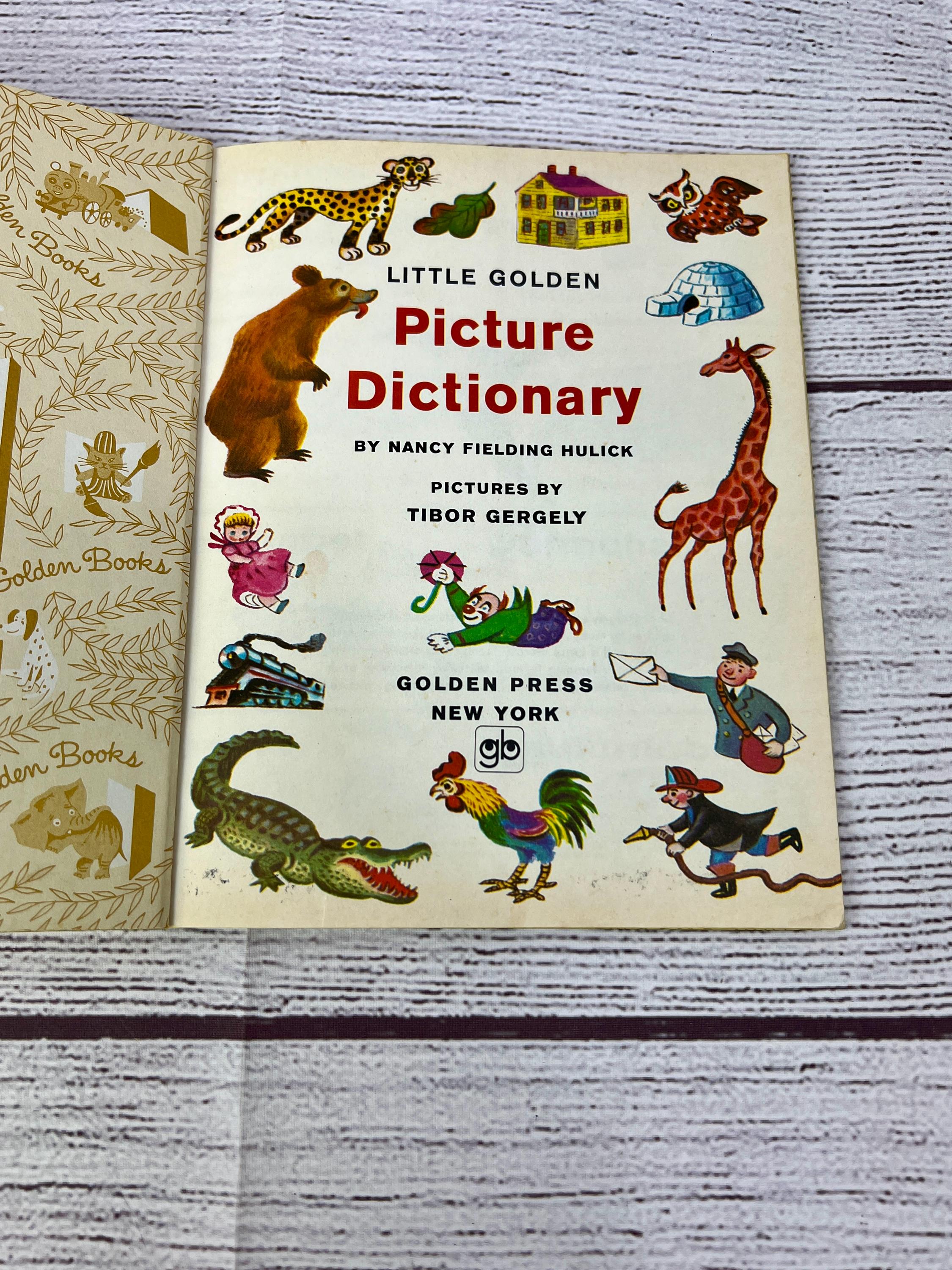 Vintage 1959 Picture Dictionary Golden Book - Etsy