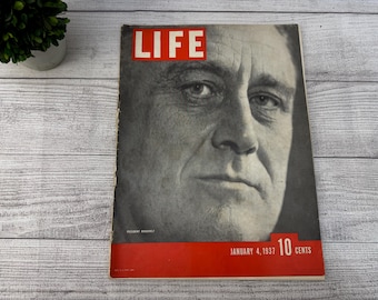 Life Magazine January 4, 1937 Franklin Roosevelt Cover