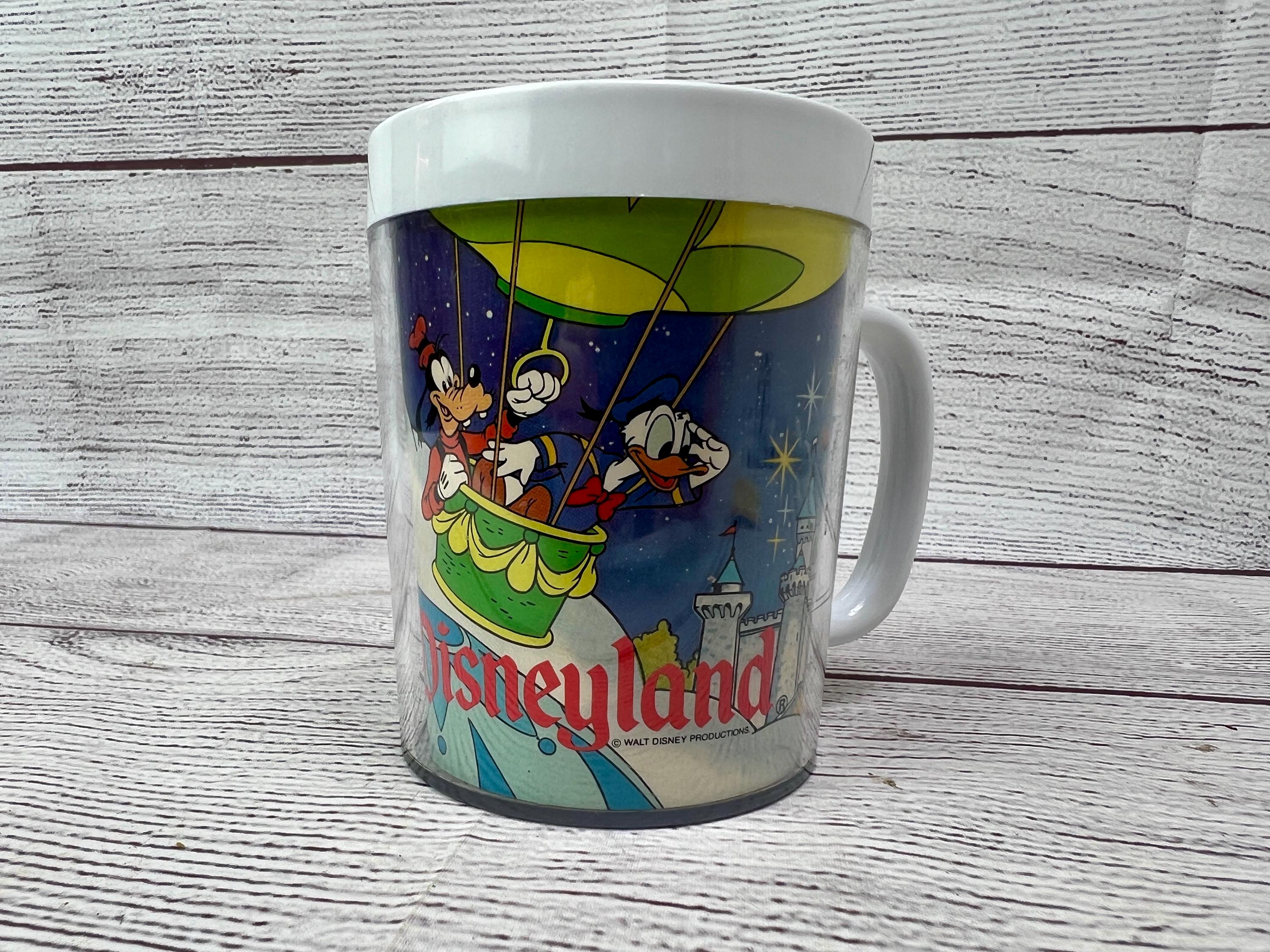 1985 Disneyland Souvenir Plastic Thermoserv Mug With Mickey Mouse