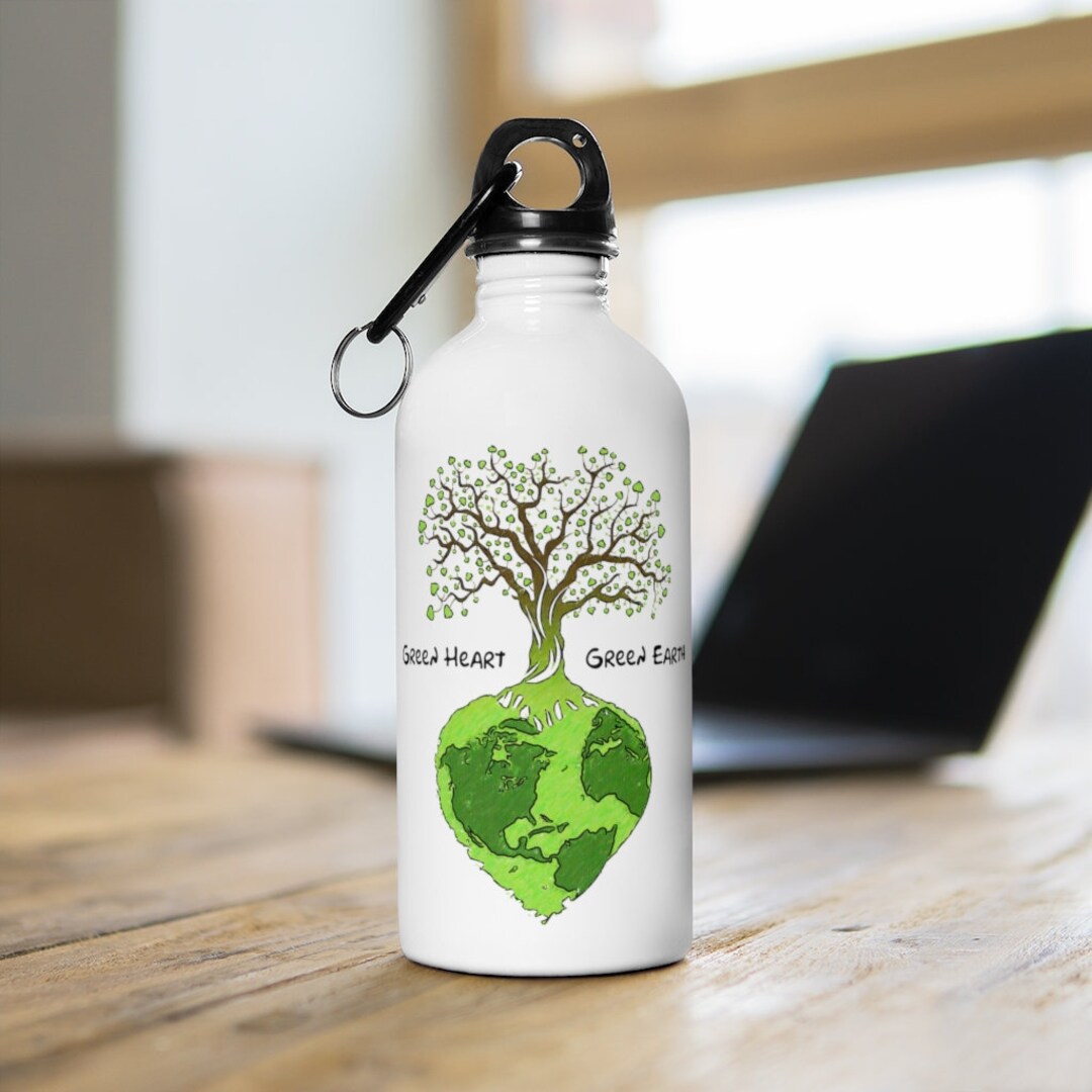 One Bottle One Tree Sport Bottle, Earth Day Bottle, Eco Bottle, Gift Idea Bottle, Stainless