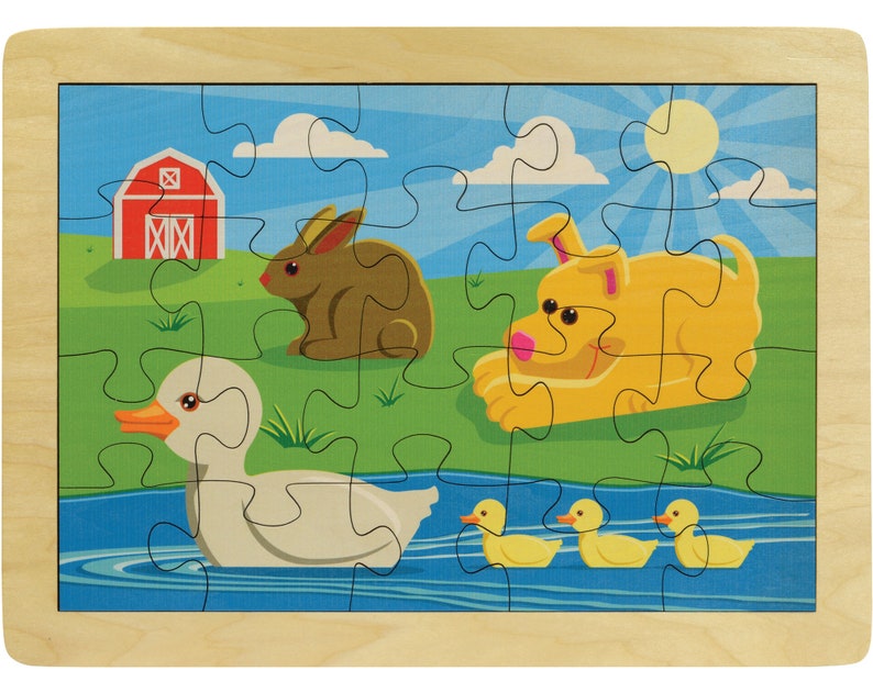 Wooden Tray Puzzles for Kids Etsy