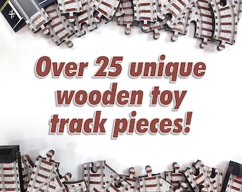 NameTrains Wooden Train Track - Buy by the Piece