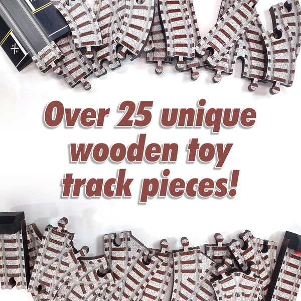 NameTrains Wooden Train Track - Buy by the Piece