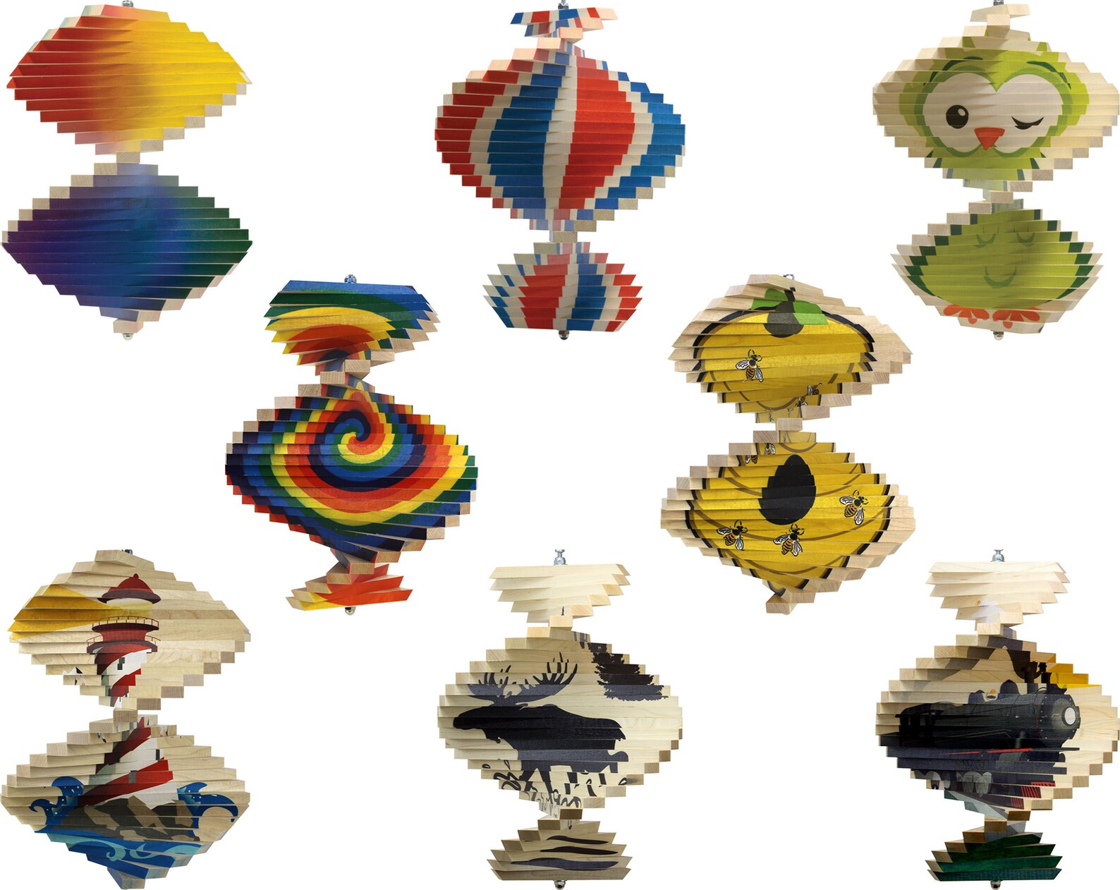 Decorated Wood Wind Spinner Etsy