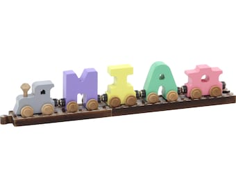 Personalized Pastel NameTrains with Track