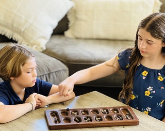 Wooden Mancala Game Boards and Pieces